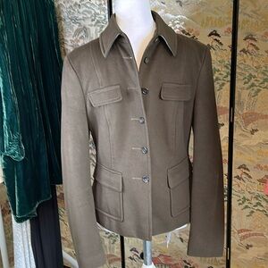 STRENESSE BY GABRIELE STREHLE BROWN WOOL & CASHMERE DRESSY JACKET SIZE 8